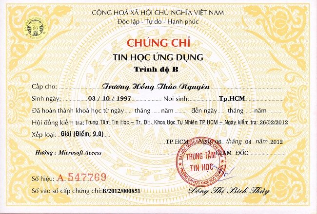 Làm Chứng Chỉ