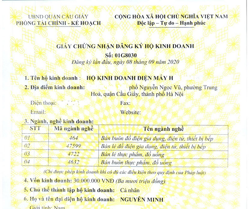 làm giấy phép kinh doanh