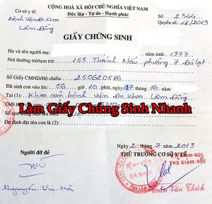 Giấy Chứng Sinh
